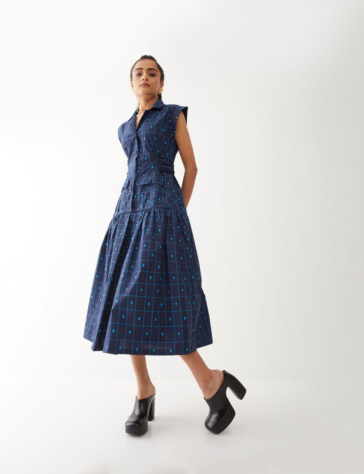 AGNES DRESS - NAVY - image 1