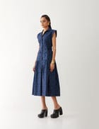 AGNES DRESS - NAVY view 2