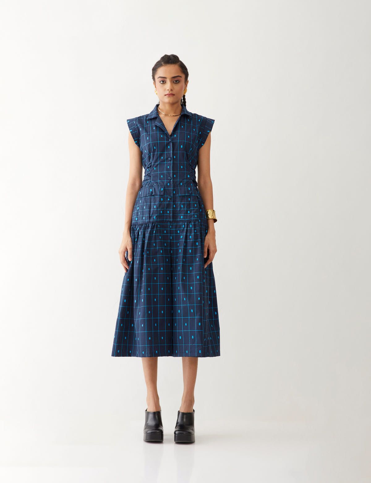 AGNES DRESS - NAVY - image 4