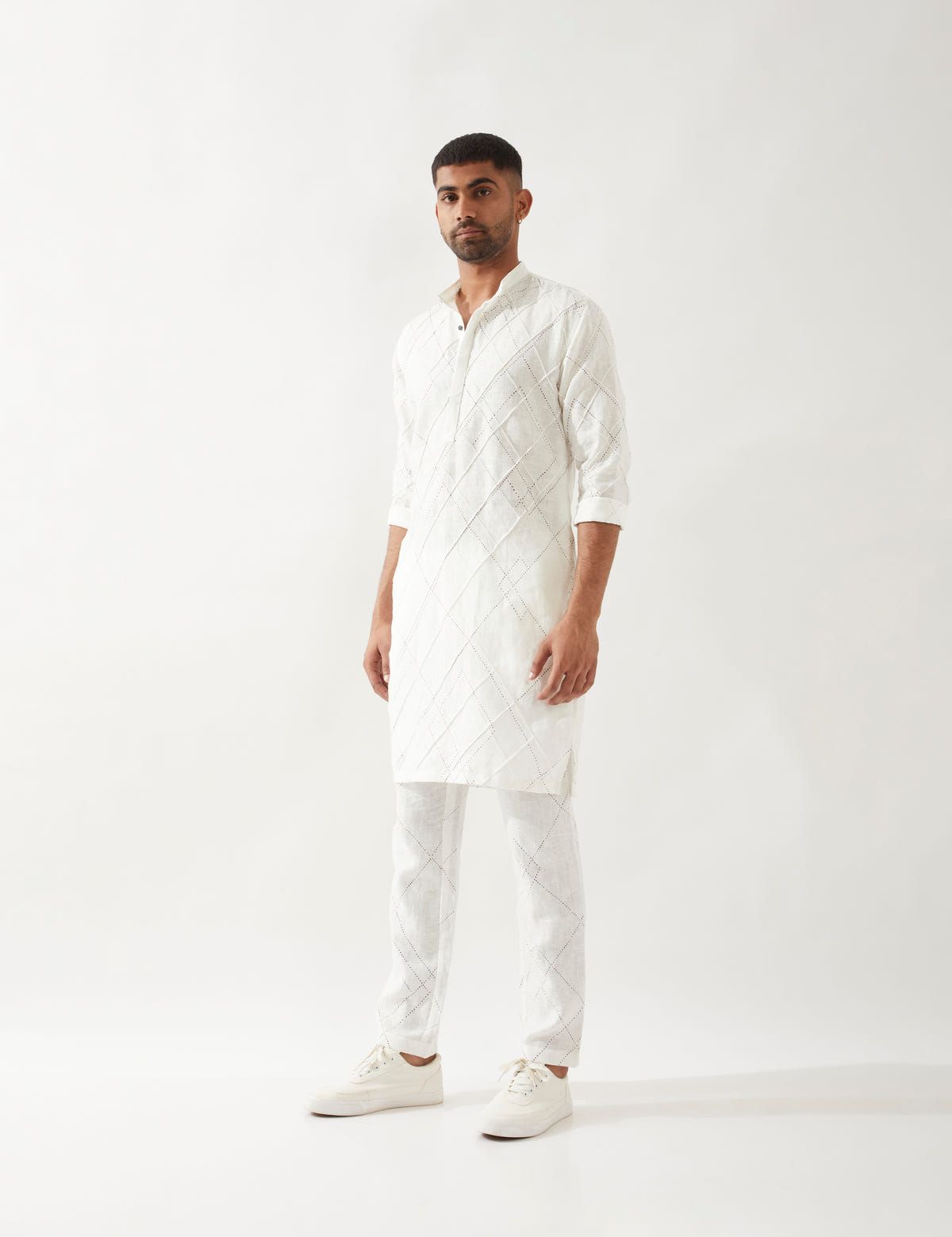 NATHAN ARGILE KURTA - WHITE - image 4