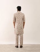 KRISH LEAF KURTA - IVORY view 4