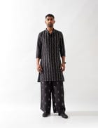 IRVIN VINE KURTA SET - BLACK view 1
