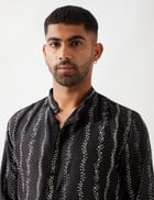 IRVIN VINE KURTA SET - BLACK view 5