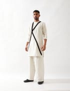 WALTER KURTA SET - IVORY view 3