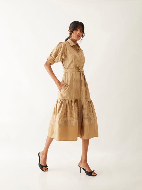 SON OF A NOBLE - SNOB — LENI DRESS - SAND