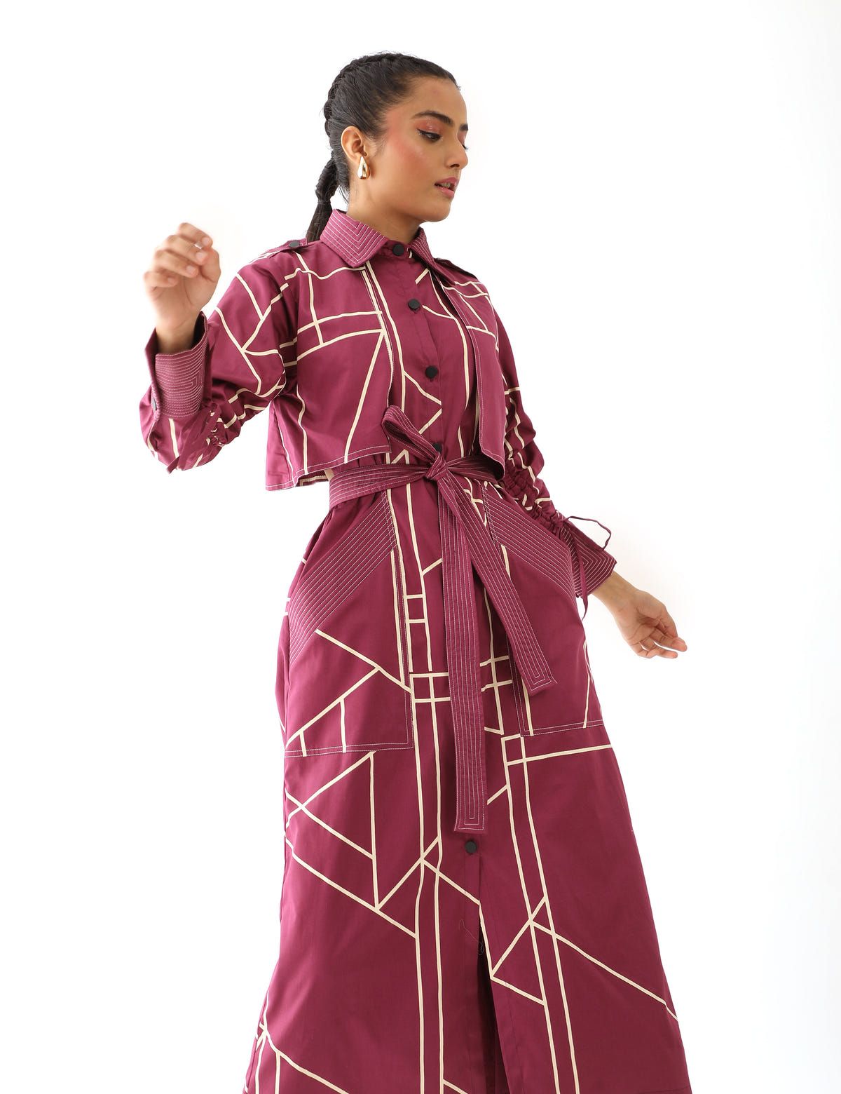 MAANA DRESS - PLUM - image 4