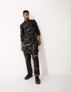 HAZEL CONTRA KURTA- BLACK view 6