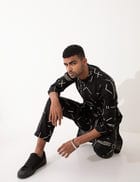 HAZEL CONTRA KURTA- BLACK view 7