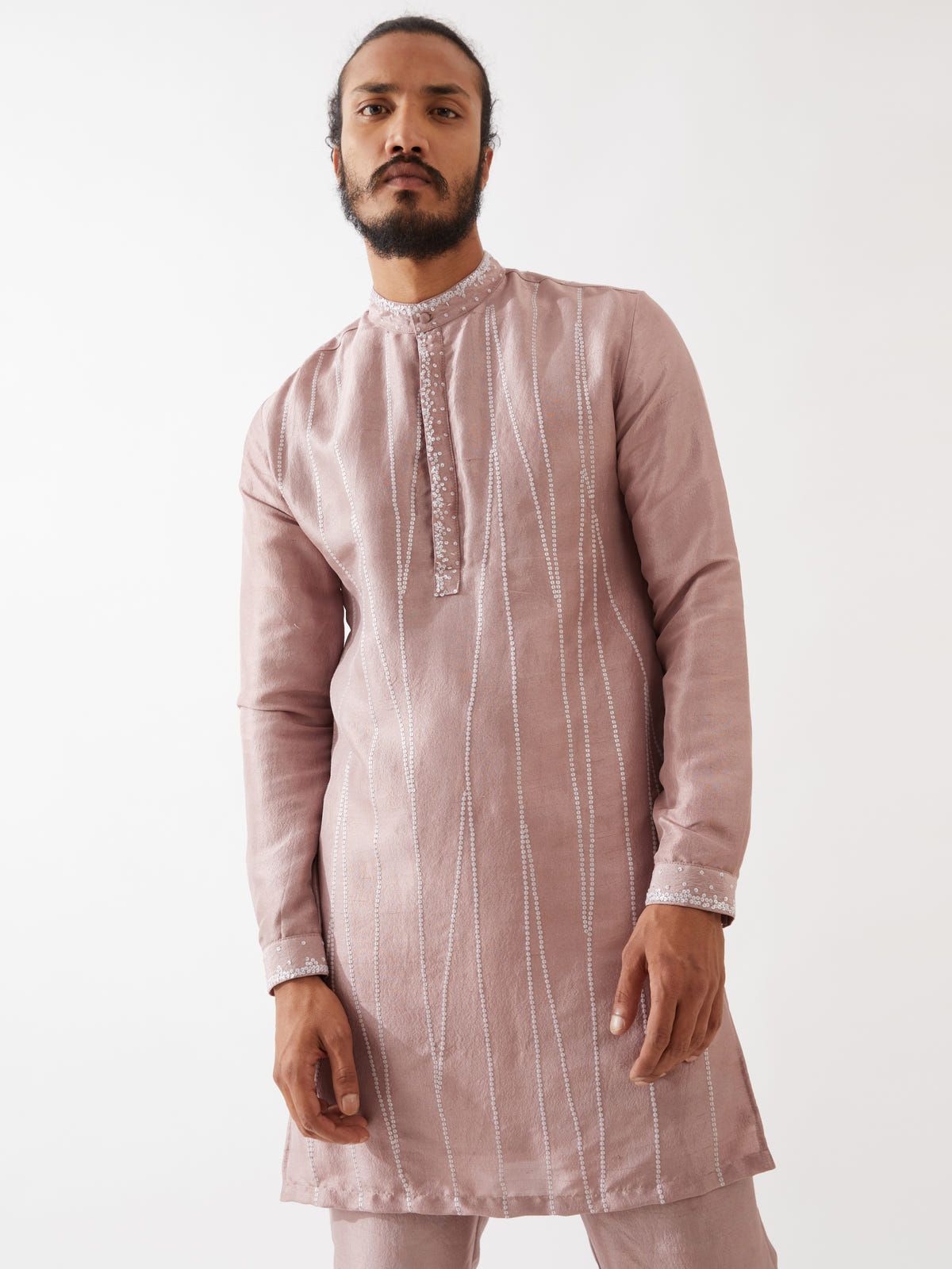 MARCUS SILK KURTA SET - PURPLE - image 2