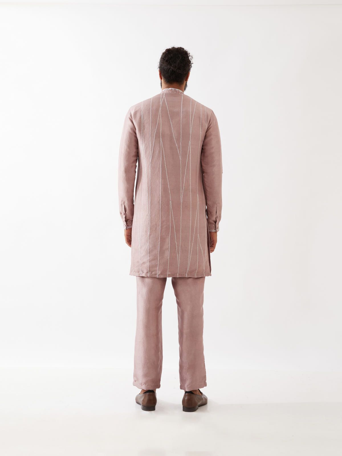 MARCUS SILK KURTA SET - PURPLE - image 4