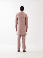MARCUS SILK KURTA SET - PURPLE view 4