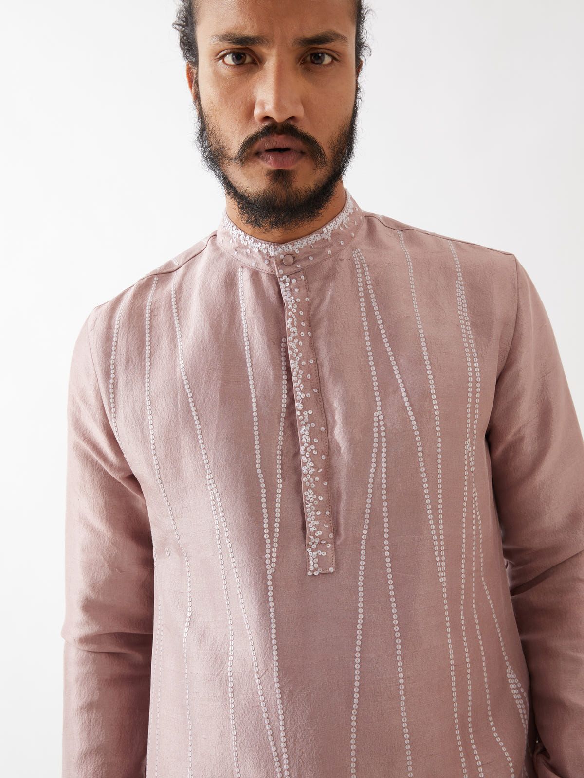 MARCUS SILK KURTA SET - PURPLE - image 5