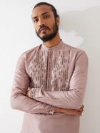 JETT SILK KURTA SET - PURPLE view 2