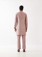 JETT SILK KURTA SET - PURPLE view 3