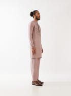 JETT SILK KURTA SET - PURPLE view 4