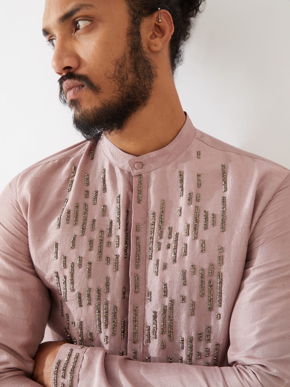 JETT SILK KURTA SET - PURPLE - image 5