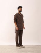 RAUNAQ WEB KURTA - BROWN view 3