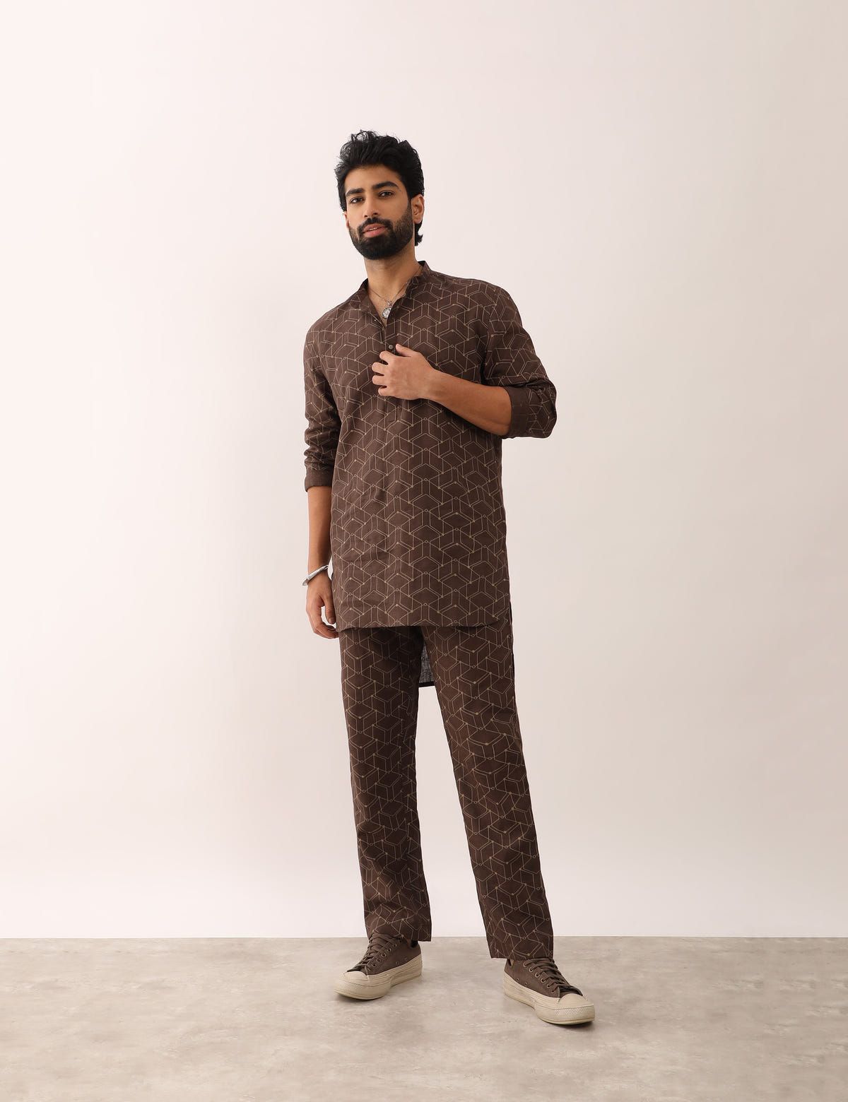 RAUNAQ WEB KURTA - BROWN - image 5