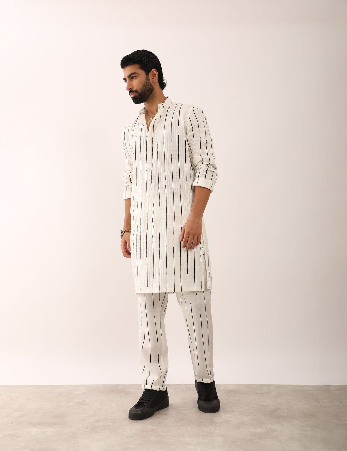 KALPIT STRIPES KURTA - WHITE - image 3