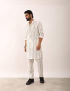 KALPIT STRIPES KURTA - WHITE view 3