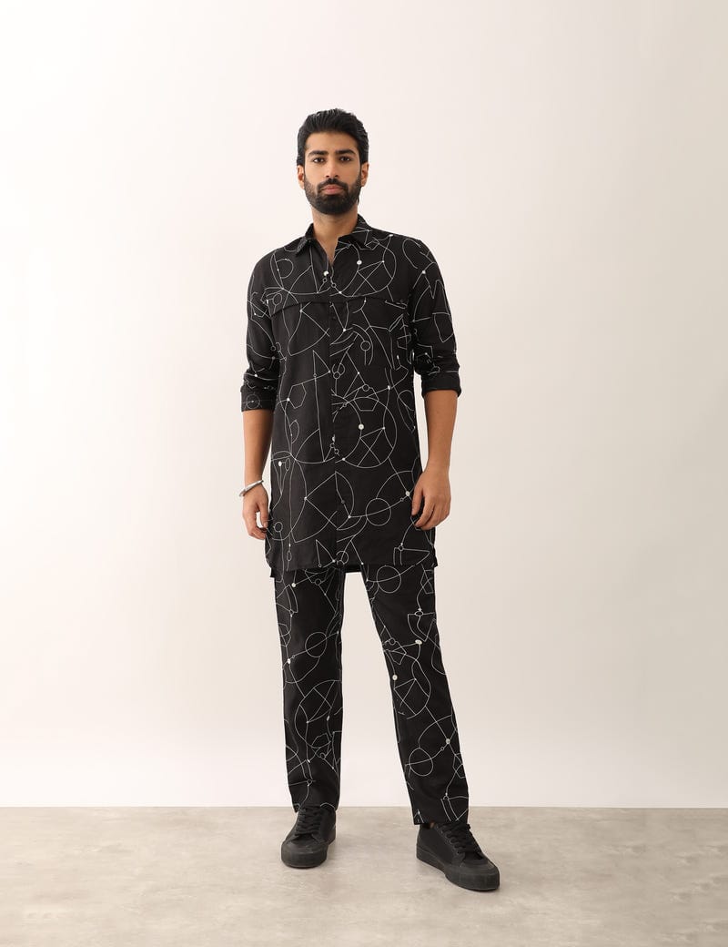 ABEER COSMOS SHIRT SET - BLACK