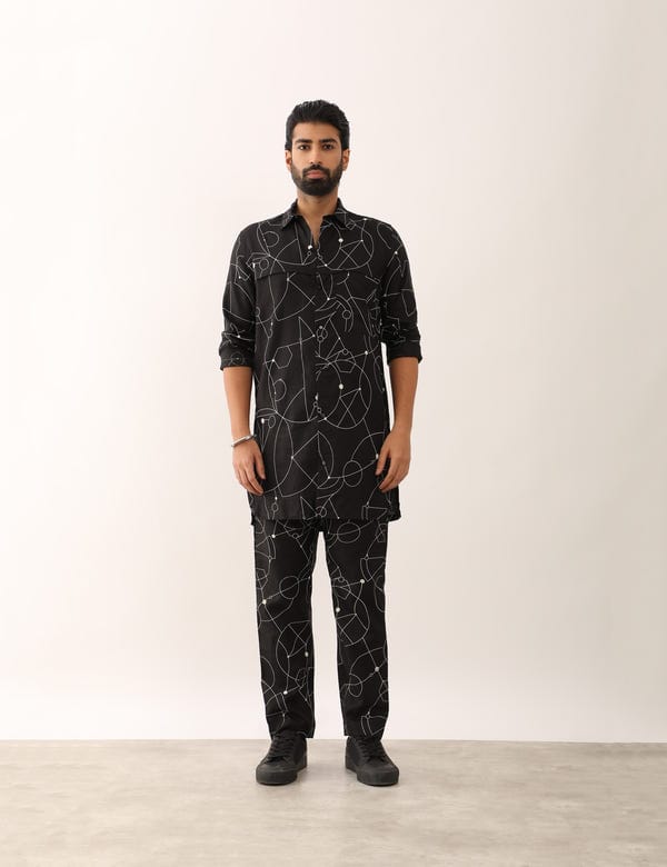 SON OF A NOBLE - SNOB — ABEER COSMOS SHIRT SET - BLACK