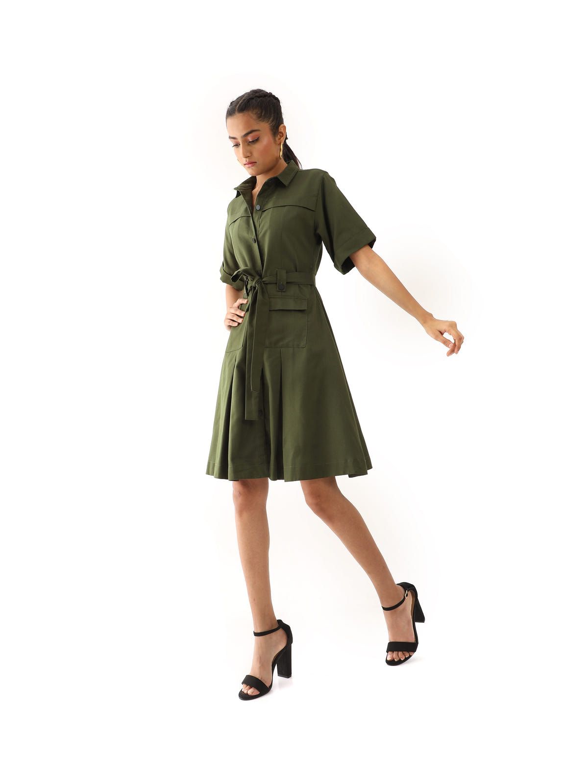 JUNE DRESS - PINE - image 2