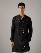 Jeremiah Hand Embroidered Kurta Set - Black view 1