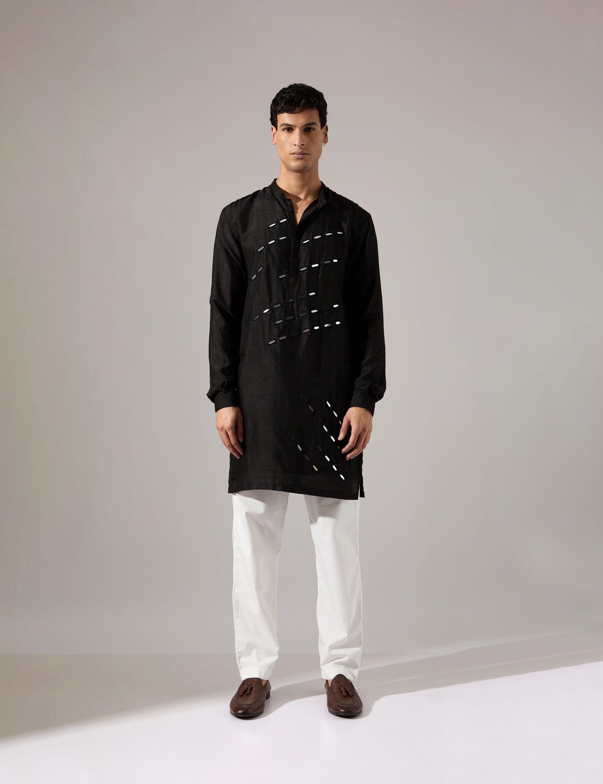 Jeremiah Hand Embroidered Kurta Set - Black - image 2