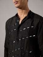 Jeremiah Hand Embroidered Kurta Set - Black view 6