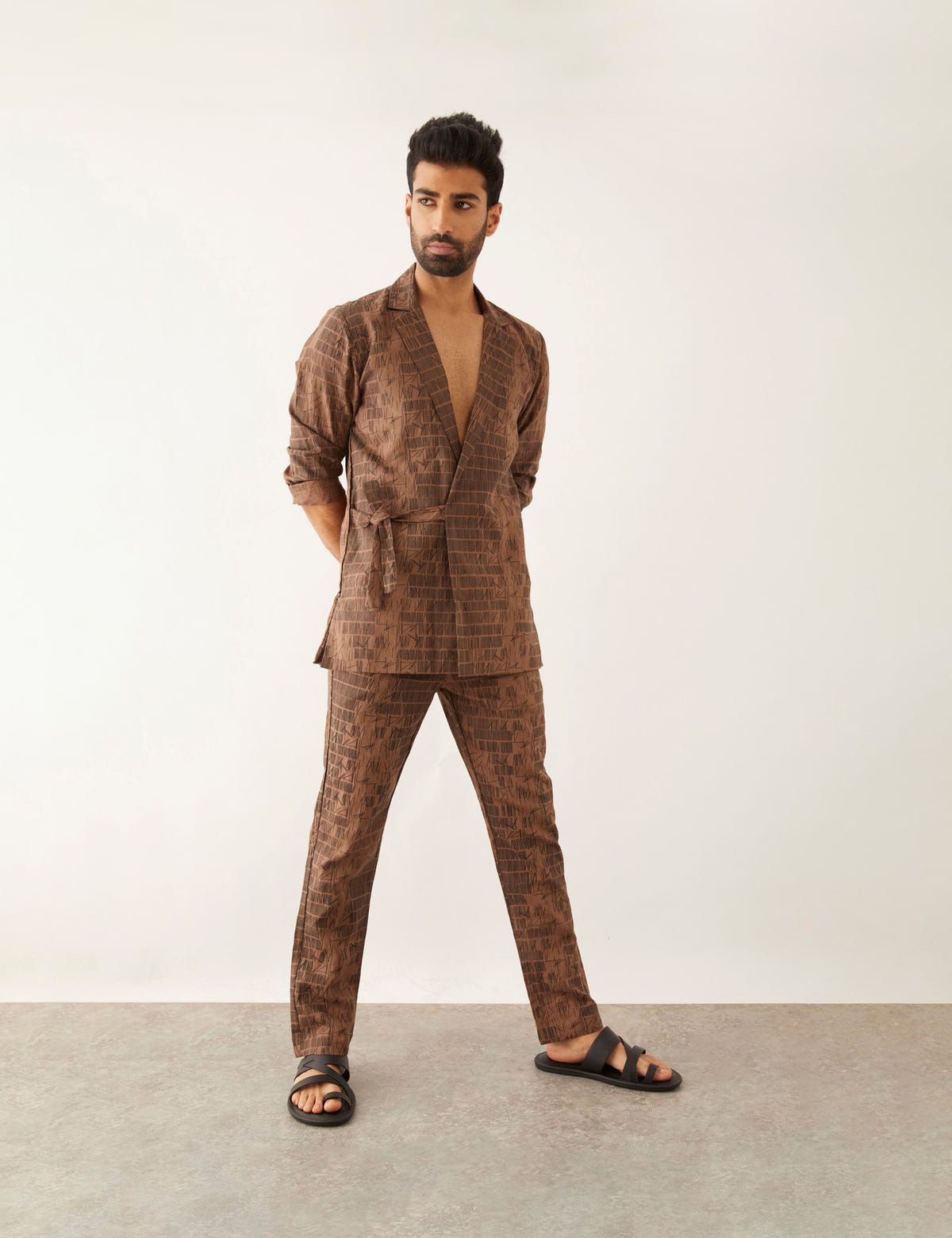 ARFA DOMINOS LOOK - SHACKET - BROWN - image 1