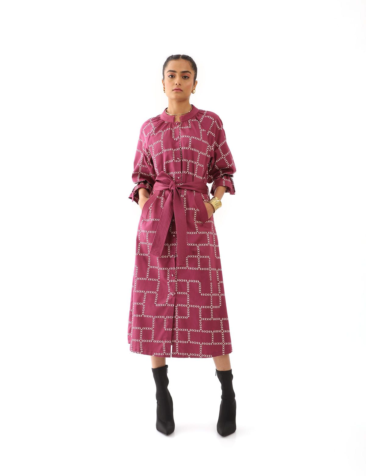 ELLA DRESS - PLUM - image 2