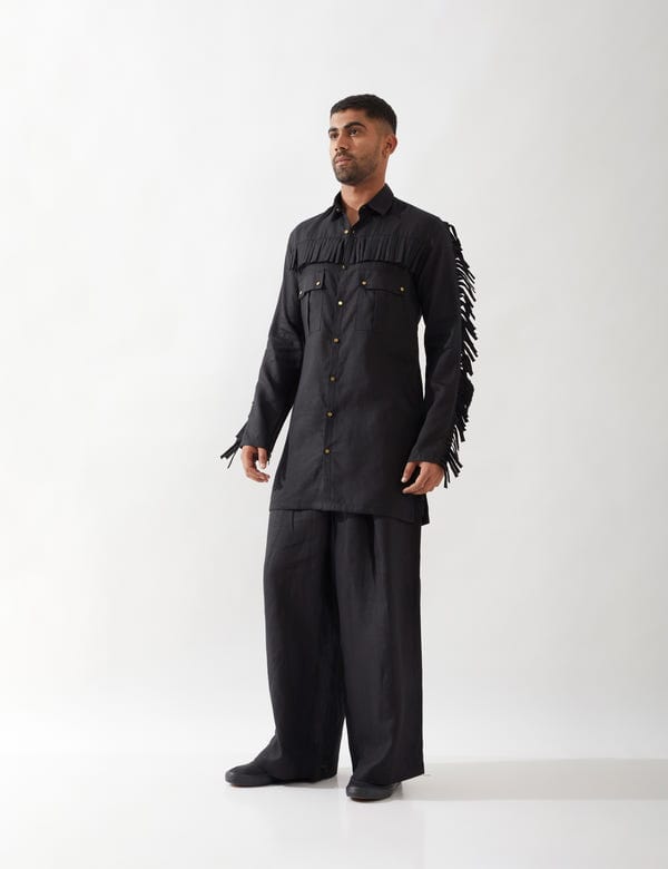 SON OF A NOBLE - SNOB — EROS KURTA SET - BLACK