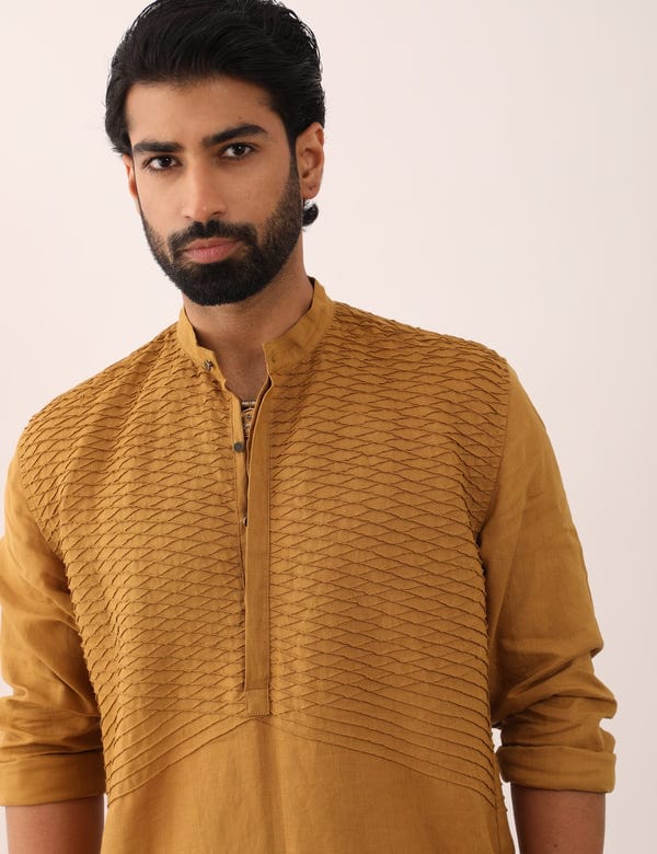 SON OF A NOBLE - SNOB — NAKSH KURTA - MUSTARD