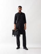 HARISON KURTA SET - BLACK view 6