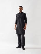 HARISON KURTA SET - BLACK view 7