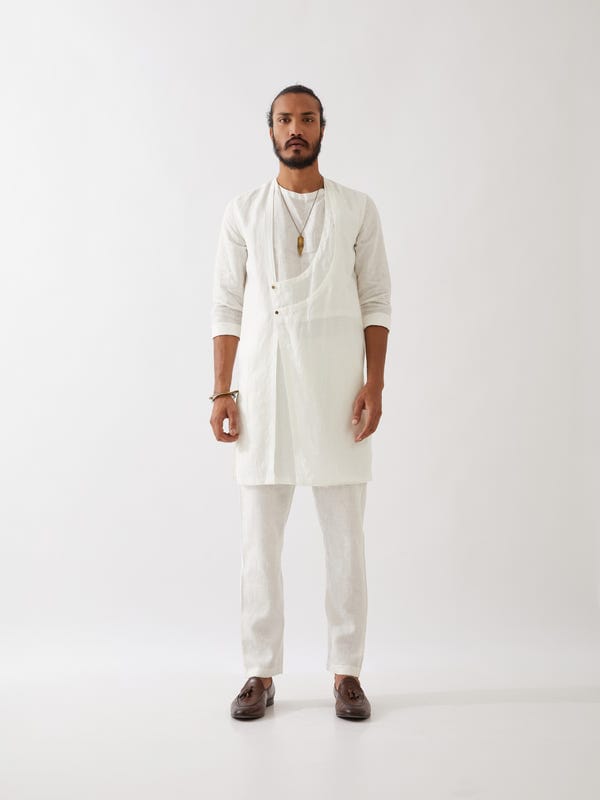 SON OF A NOBLE - SNOB — BROOKS KURTA SET - WHITE