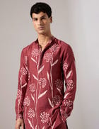James Estate Kurta Set - Maroon view 2