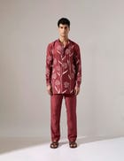 James Estate Kurta Set - Maroon view 3