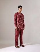 James Estate Kurta Set - Maroon view 4