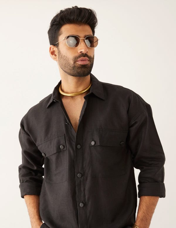 SON OF A NOBLE - SNOB — CAI - KURTA - BLACK