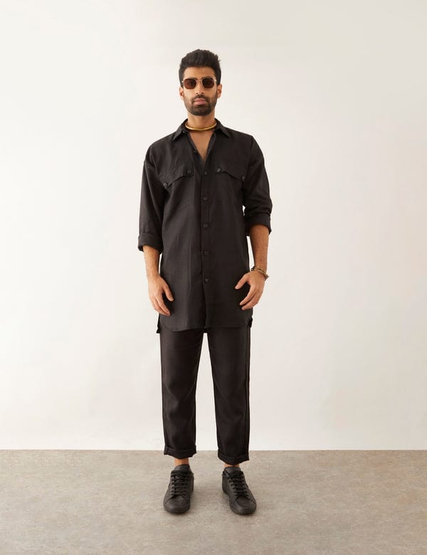 SON OF A NOBLE - SNOB — CAI - KURTA - BLACK