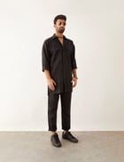 CAI - KURTA - BLACK view 3