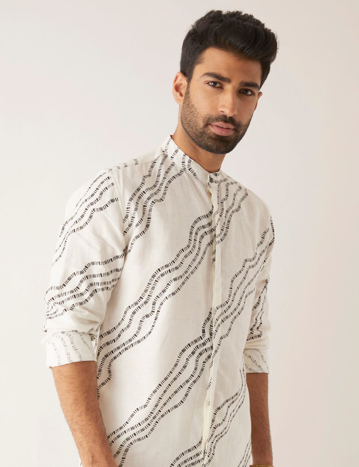 DAYLAN - WAVES - KURTA - WHITE - image 1