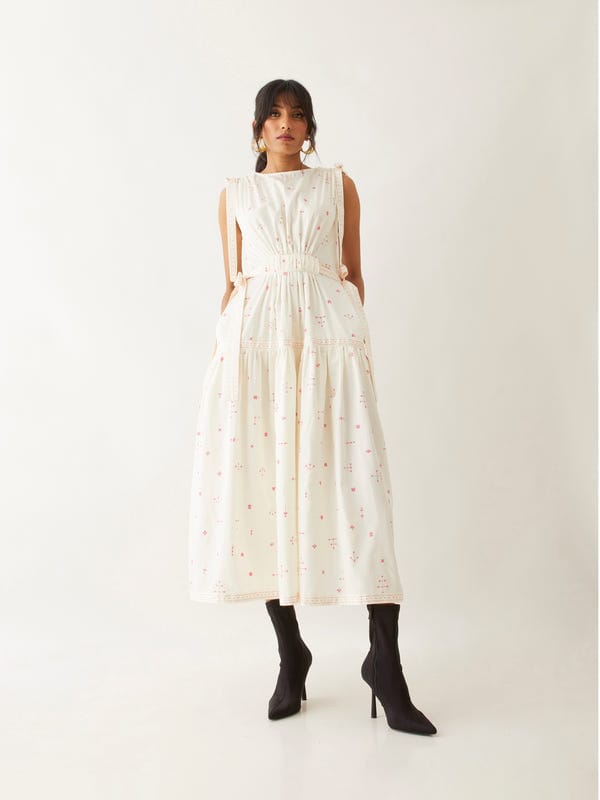 SON OF A NOBLE - SNOB — NADIA DRESS - OFF WHITE