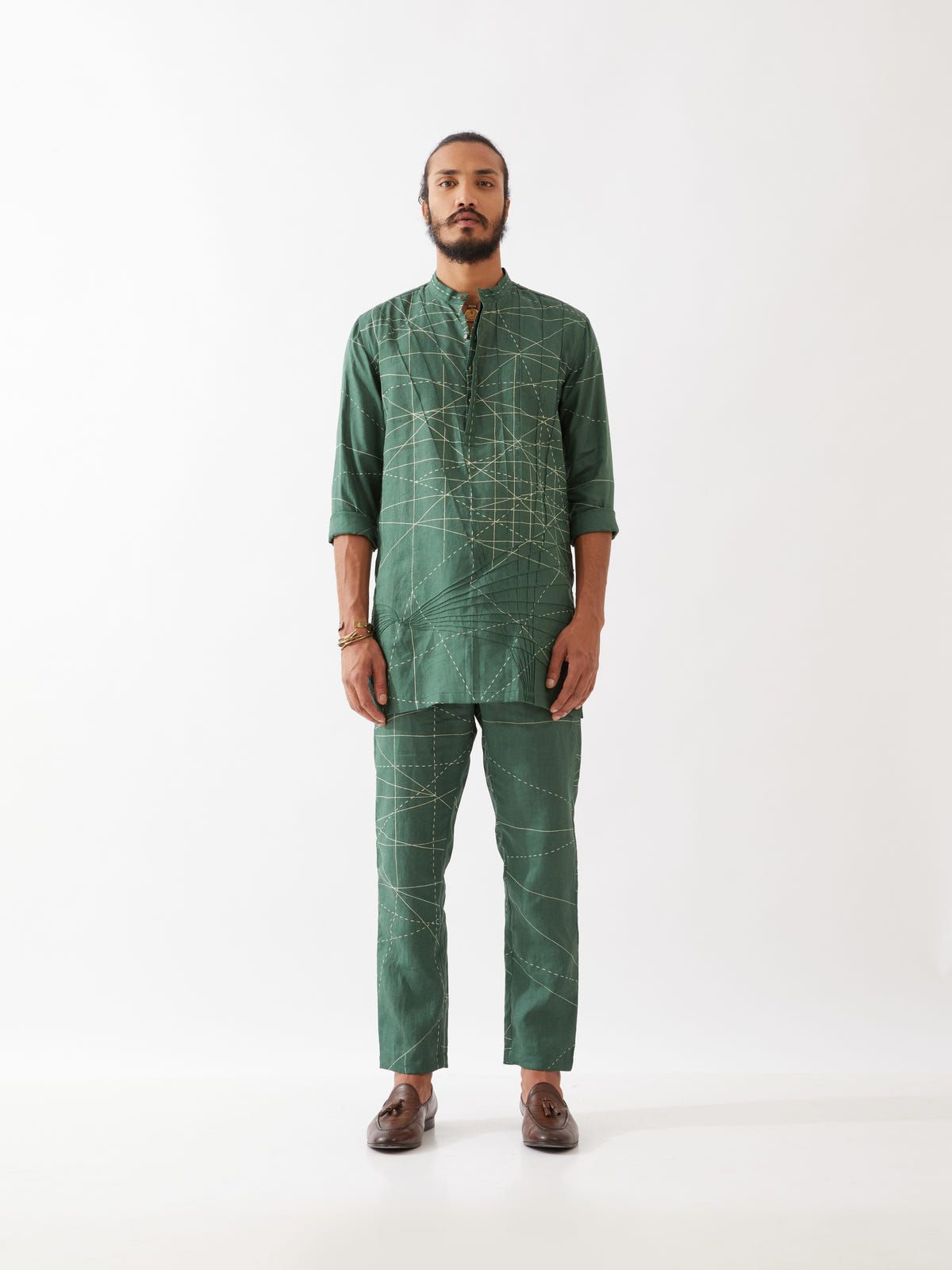 JASPER NETWORK KURTA  - GREEN - image 2