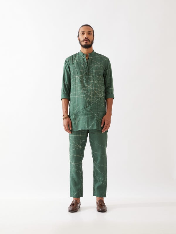 SON OF A NOBLE - SNOB — JASPER NETWORK KURTA  - GREEN