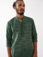 JASPER NETWORK KURTA  - GREEN view 7