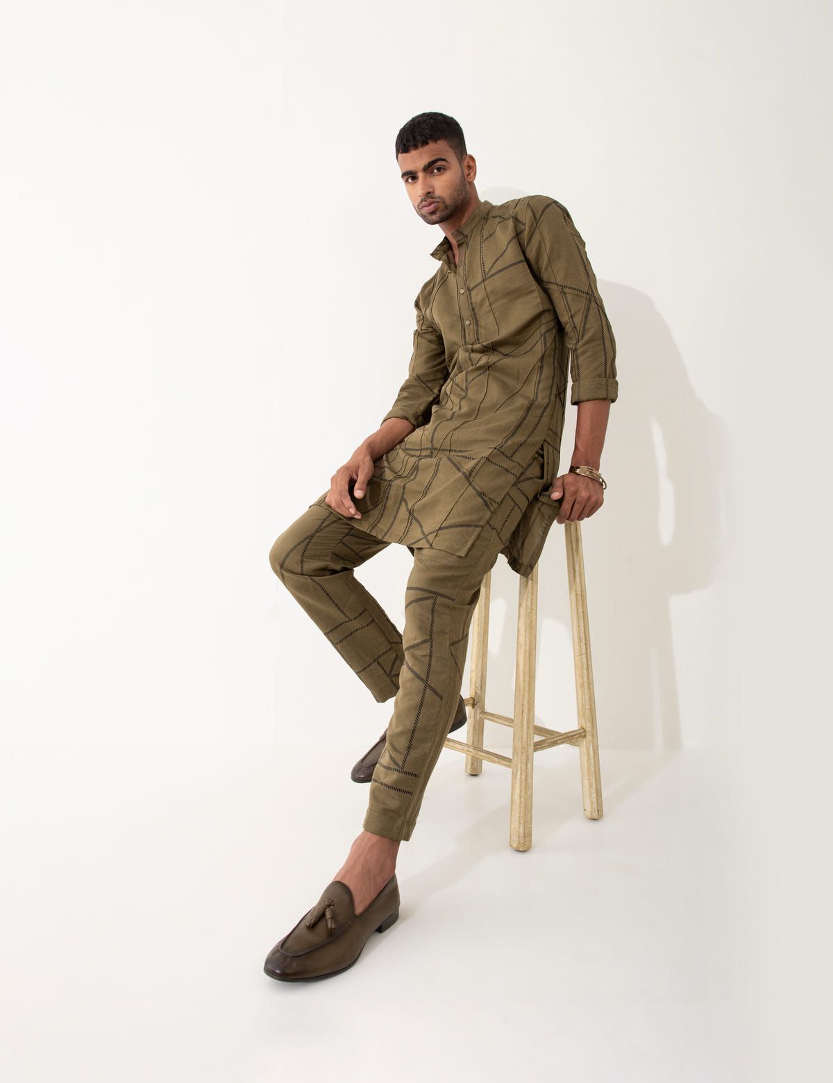 ED PIPELINE KURTA - BROWN - image 8