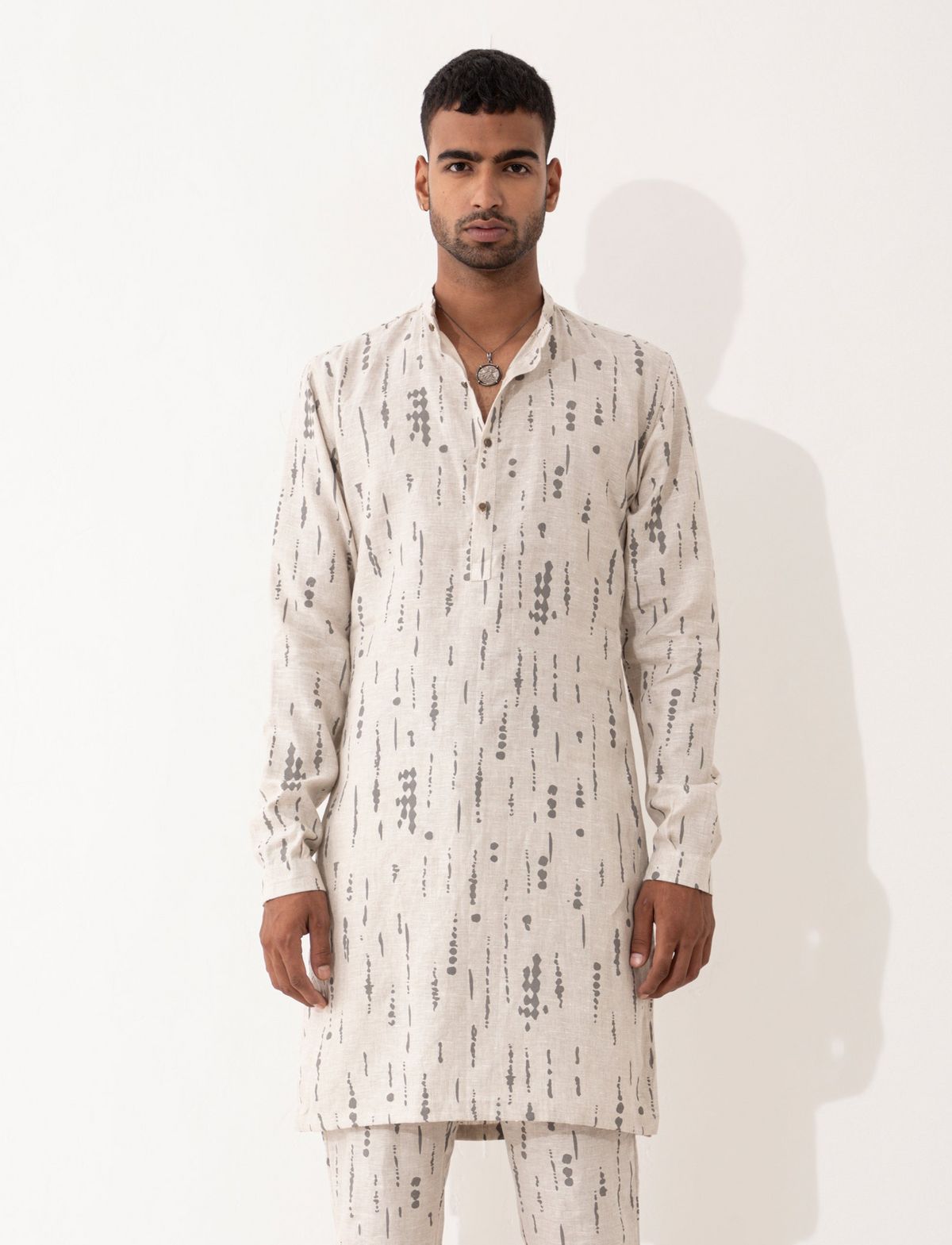 ZANDER BLOT KURTA - IVORY - image 2